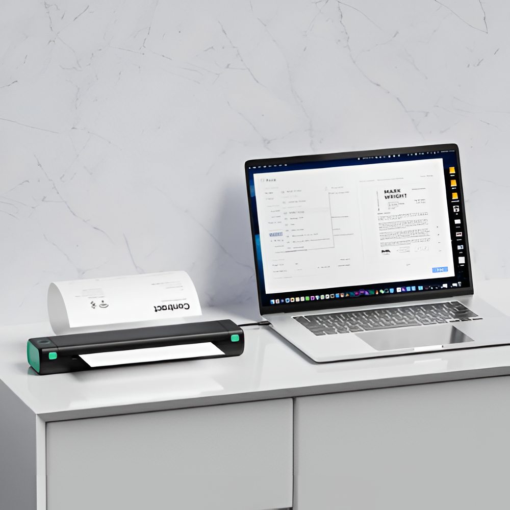 Inkless Mini Printer – Wireless, Portable & Rechargeable