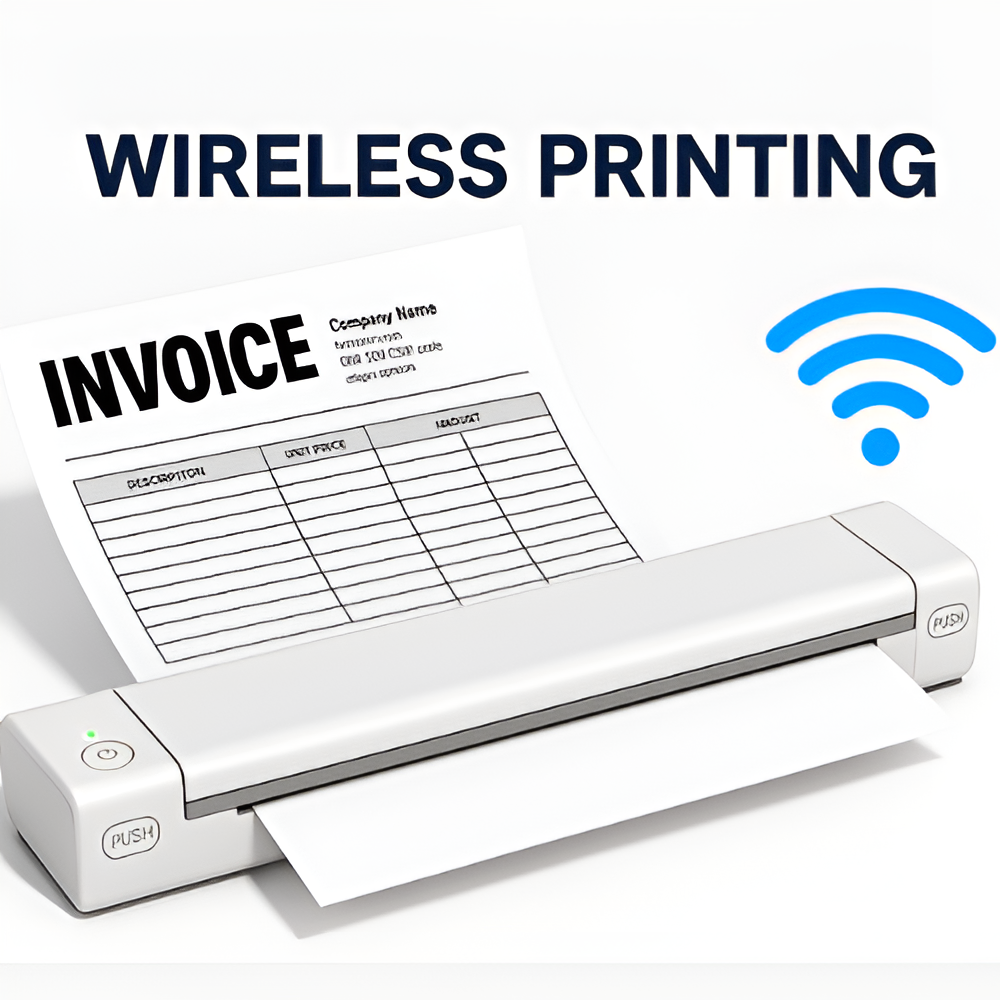 Inkless Mini Printer – Wireless, Portable & Rechargeable